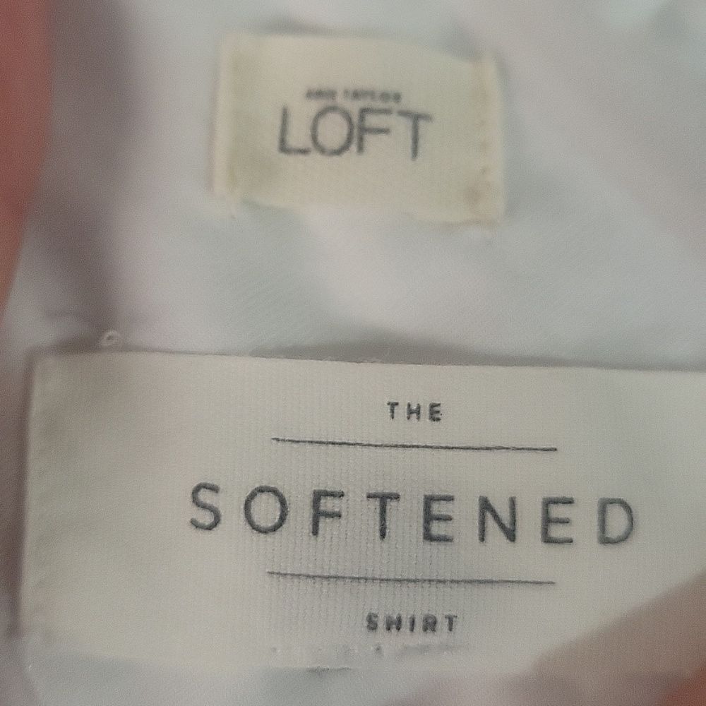 LOFT The Softened White Button Down Shirt, 100% Cotton, XS - Picture 3 of 5